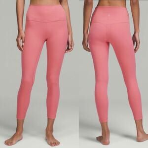 Lululemon Align High Rise Leggings 25” Pink Nulu Size 6